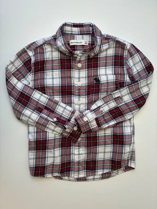 Abercrombie Kids Shirt - Multicolor Plaid Button Down | size 5T/6