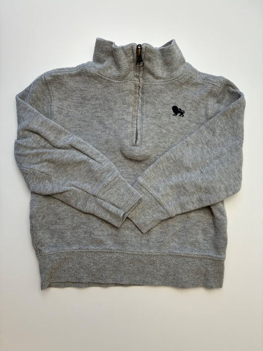 Old Navy Sweatshirt - Gray Knit 1/4 Zip | size 3T