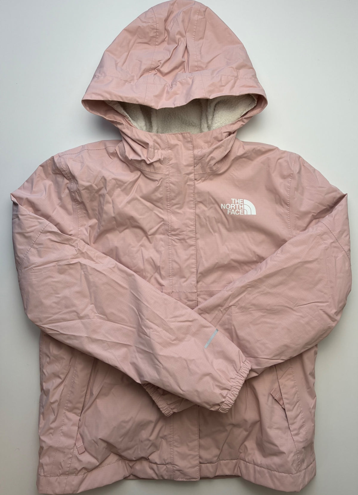 The North Face Coat - Pink Fleece Lined Rain Jacket | size 12