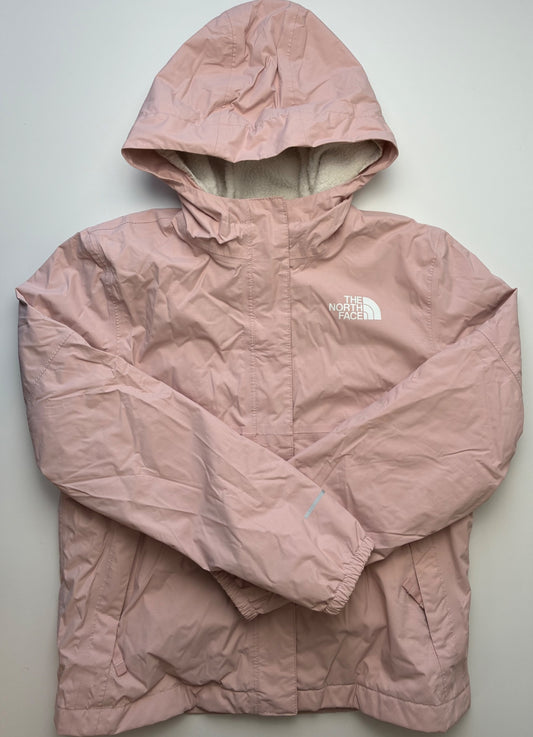The North Face Coat - Pink Fleece Lined Rain Jacket | size 12