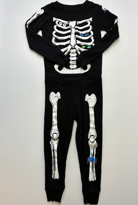The Children's Place Halloween Clothing - Black Skeleton Pajamas | size 4T