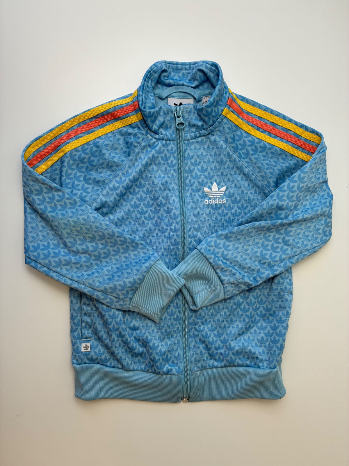 Adidas Sweatshirt - Blue Logo Print Zip Up | size 4T