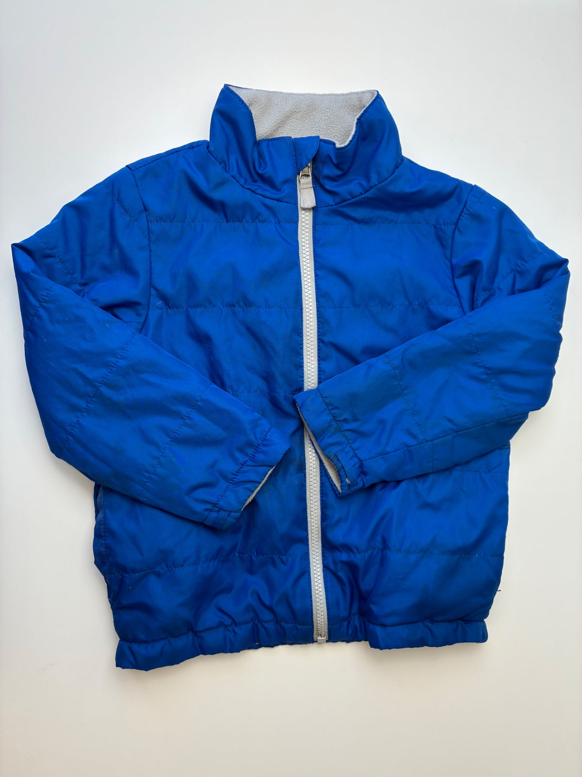 Dandelion Kids Coat - Blue Reversible Puffer/Fleece | size 4T/5T