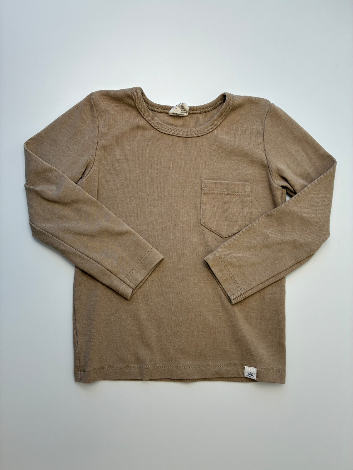 Lulu + Roo Long Sleeve T-Shirt - Brown Solid | size 3T