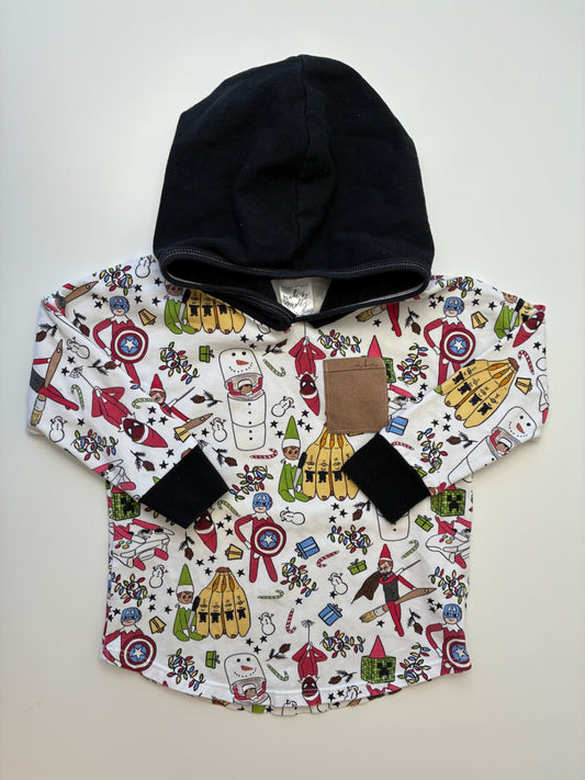 Made by Molly Sweatshirt - Multicolor Elf on the Shelf Hoodie | size 18 - 24 Months