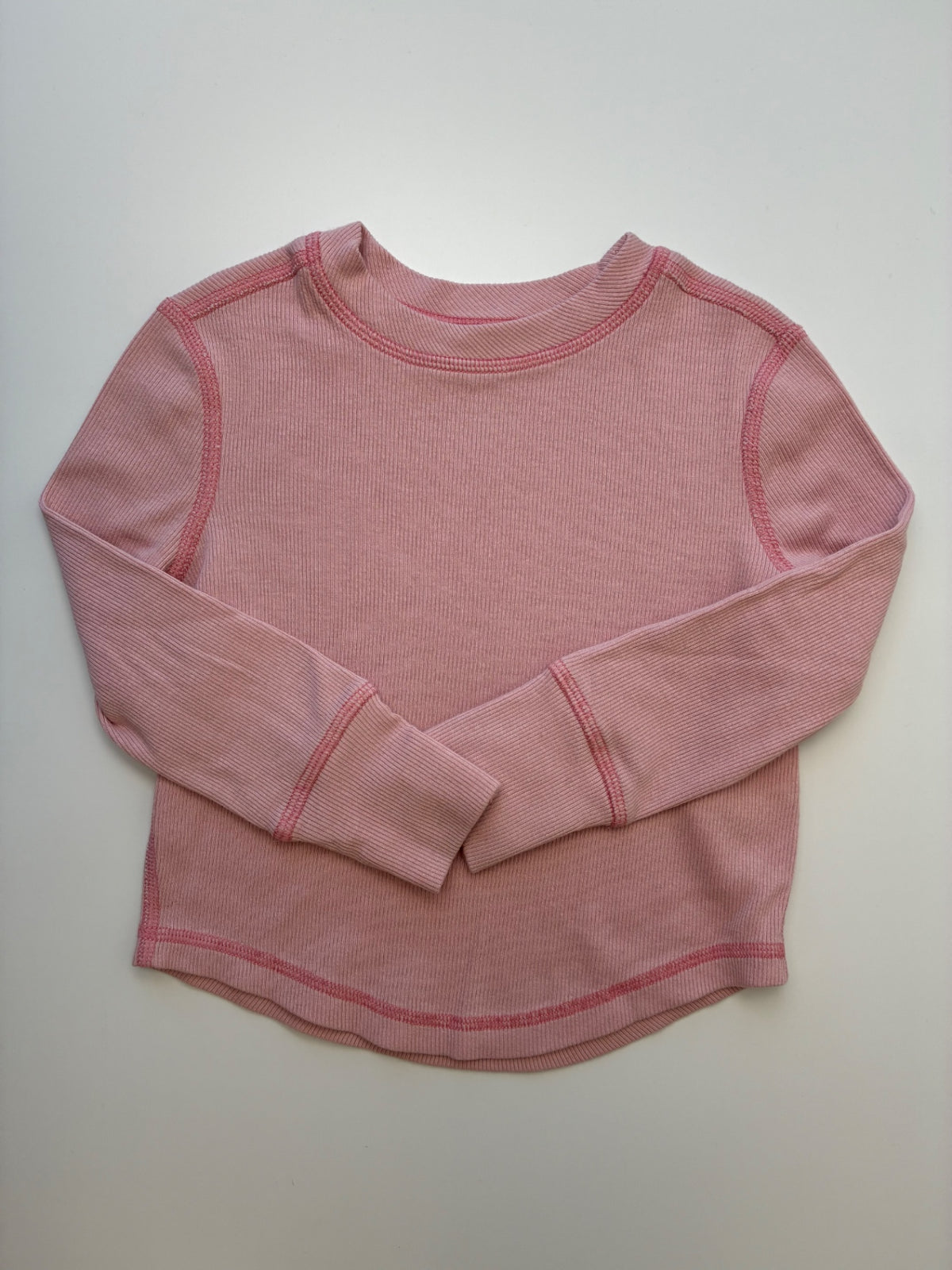 Hanna Andersson Long Sleeve T-Shirt - Pink Ribbed | size 3T