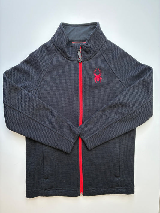 Spyder Sweatshirt - Black Knit Zip Up | size 7/8