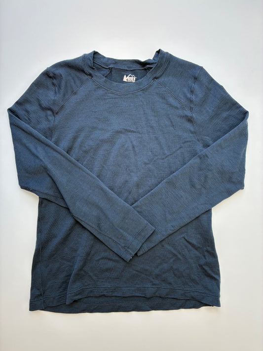 REI Long Sleeve T-Shirt - Navy Blue 100% Merino Wool | size 6/7