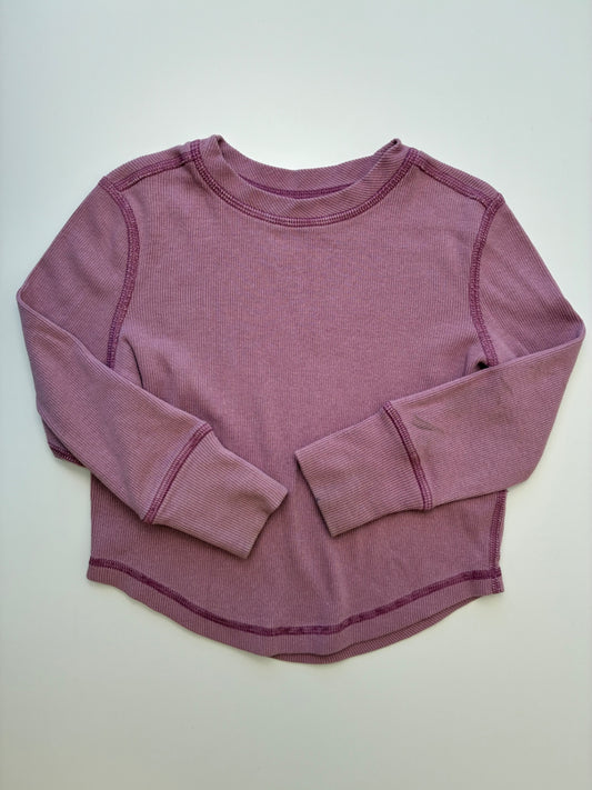 Hanna Andersson Long Sleeve T-Shirt - Purple Ribbed | size 3T