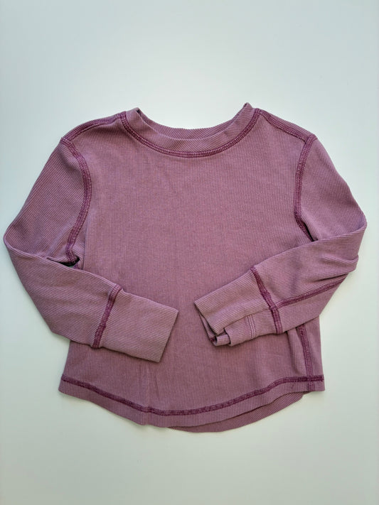 Hanna Andersson Long Sleeve T-Shirt - Purple Ribbed | size 3T