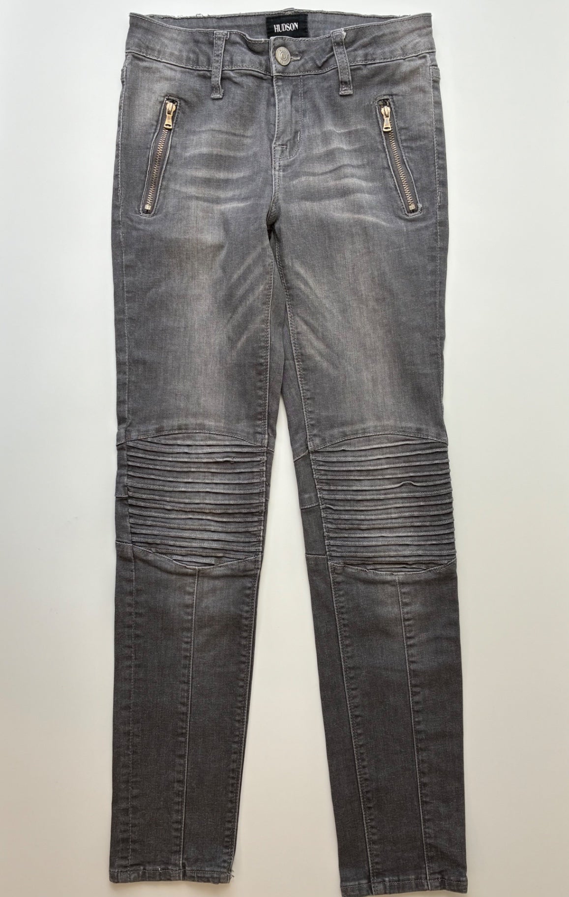 Hudson Jeans - Gray Pleated Knees Skinny | size 12